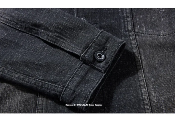 Плюс размер Мужская джинсовая куртка с вышивкой осень новая уличная Повседневная Свободная джинсовая куртка мужской бренд 4XL 5XL 6XL 7XL 8XL