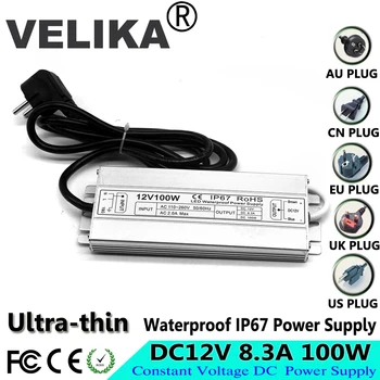 

DC12V DC24V 60W 100W 120W 150W Outdoor Power Supply Transformers AC DC Waterproof IP67 SMPS For LED Light With AU EU US UK PLUG