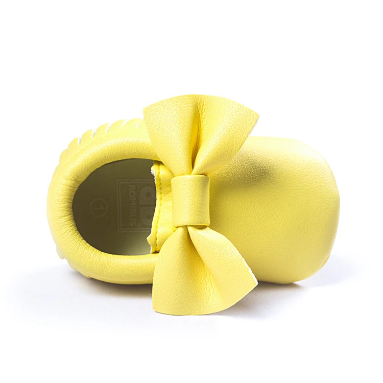 PU Yellow Новинка; детская обувь; популярная обувь из искусственной замши; обувь для малышей; мокасины для новорожденных мальчиков и девочек; мягкая нескользящая обувь с бахромой; обувь для малышей - Цвет: PU Yellow