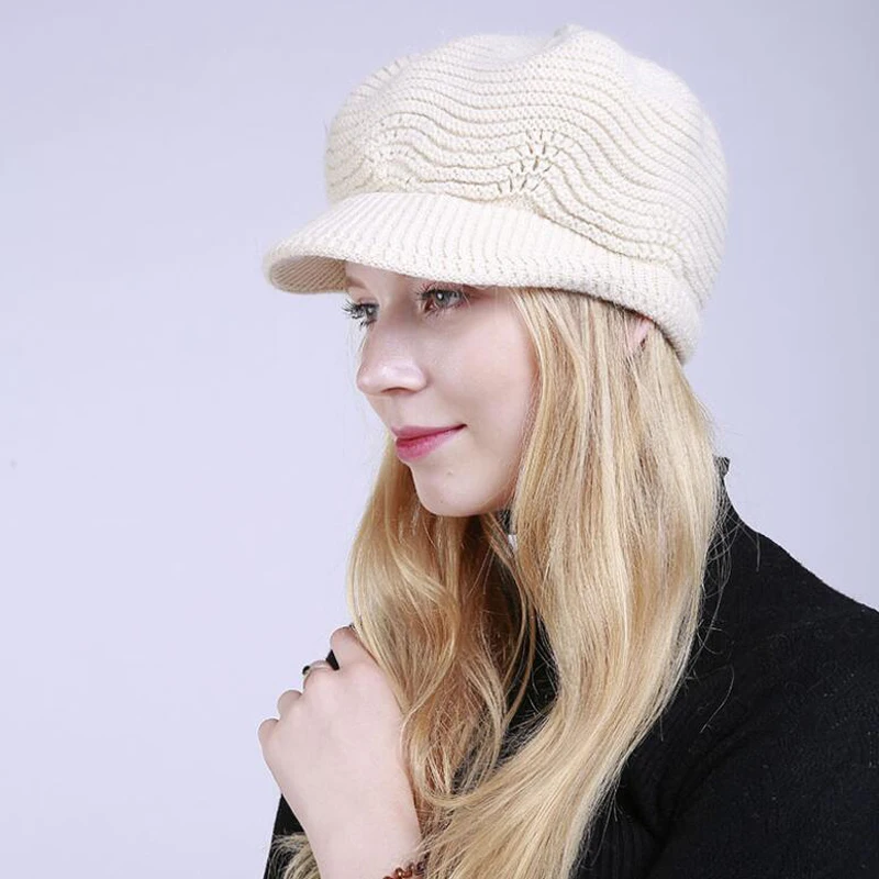 GAOKE, зимние шапки для женщин, Skullies Beanies, шапки ручной работы, новинка, женская шапка, вязаная шапка цвета хаки
