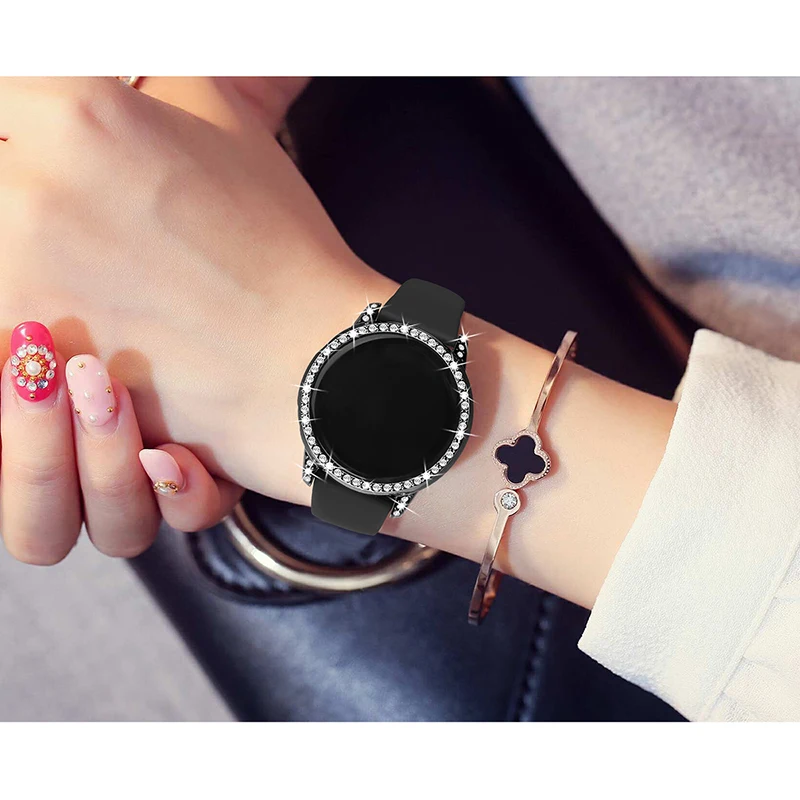 Laforuta Алмазный ПК Защитный чехол для Samsung galaxy watch active/SM R500 anti fall землетрясение