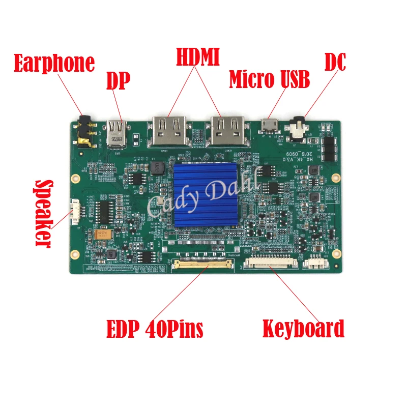 4K HDMI DP Аудио ЖК-драйвер плата контроллера Модуль для Raspberry Pi PC 12,"-17,3" 3840x2160 EDP 40Pin 4 полосы UHD ЖК-матрица