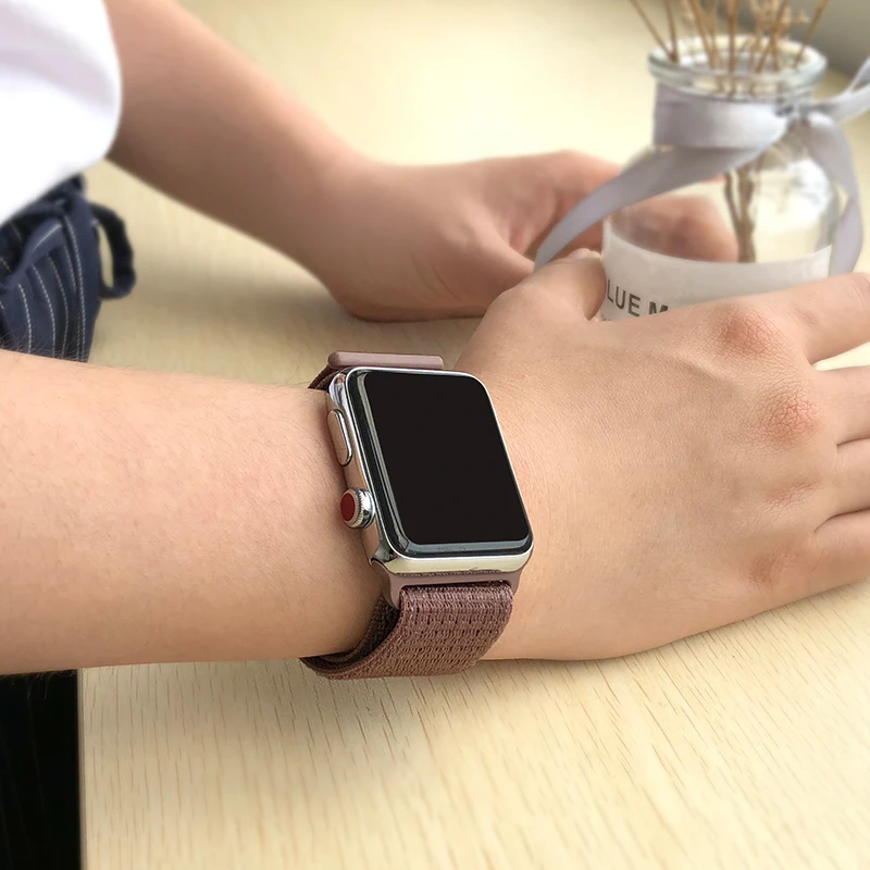 Ремешок для часов Apple Watch 38 мм 42 мм нейлоновый мягкий дышащий сменный ремешок для iWatch Band 40 мм 44 мм спортивная серия 5 4 3 2 1