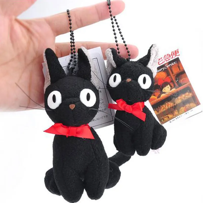 11 см 10 шт./лот служба доставки Кики черный JIJI Cat плюшевый брелок сумка Подвески игрушки Мягкая кукла рождественские подарки для детей