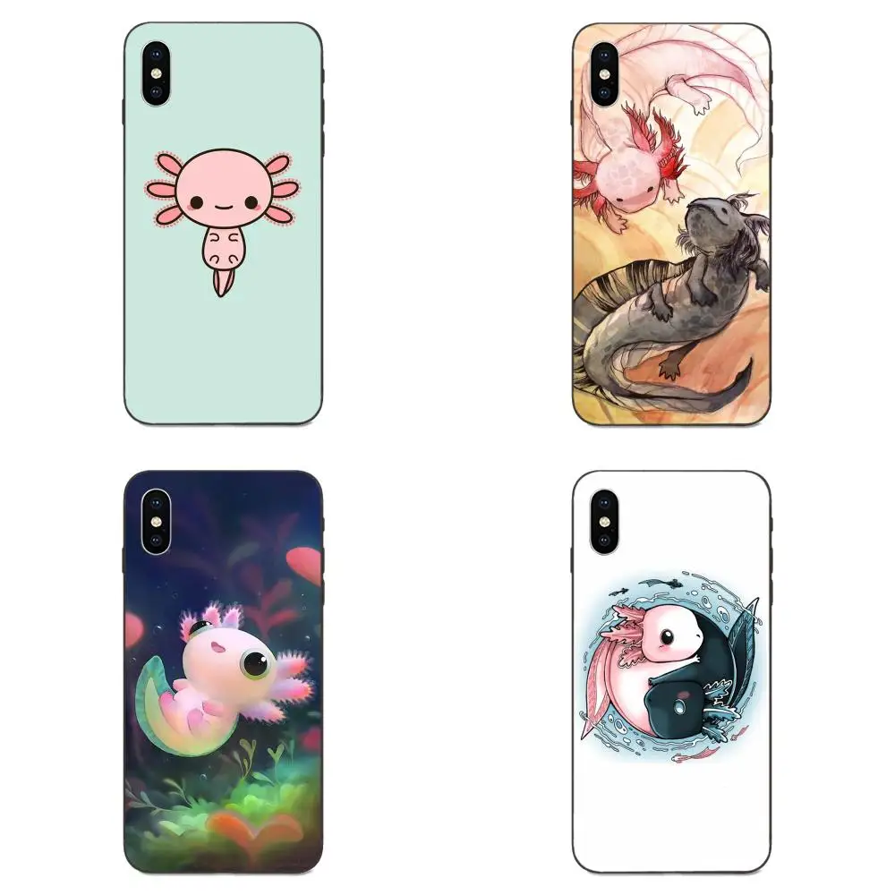 Ультратонкий чехол с мультяшным узором для телефона Apple iPhone 4 4s 5 5S SE 6 6S 7 8 Plus X XS Max XR Axolotl
