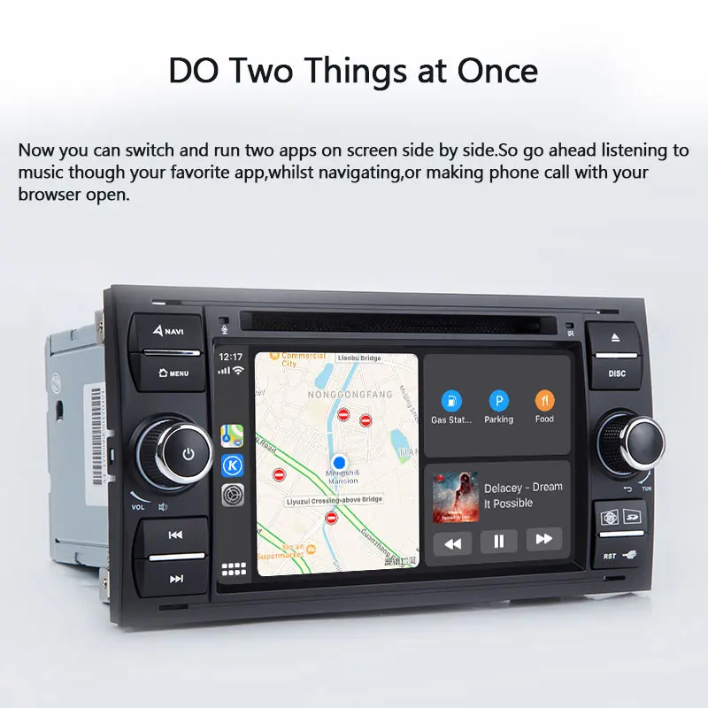 CarExc 2 din Android 9.0 Car DVD Player For Ford Focus 2 Mondeo Fiesta C-Max S-Max Fusion Transit Kuga Radio Multimedia CarPlay