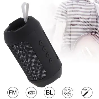 

Fabric High Fidelity Wireless Bluetooth Speaker TF Card USB FM Radio Loudspeaker with Call Function Fit for iPhone Andriod
