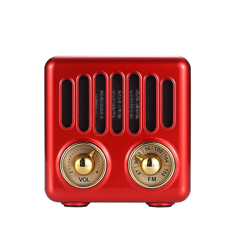 red REDAMIGO цифровой FM радио AM цифровой интернет радио портативный fm AM радио Мини bluetooth динамик RADR917 - Цвет: red