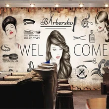 Пользовательские обои 3d фрески Европа и Америка ретро кирпичная стена Парикмахерская фон обои для стен обои