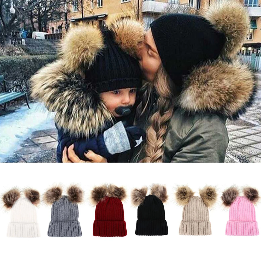 FEOYA Kinder Mütze Mit Pom Pom - Warmes Winter Set Mit Schal Und Handschuhen