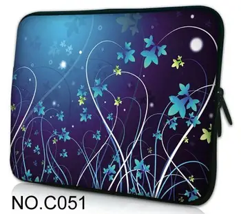 

Blue Flower Boys Girl's 7 15 13 12 10 7 Notebook Bag Laptop Sleeve Carry Cover Pouch Protector For Macbook Air Pro Dell HP