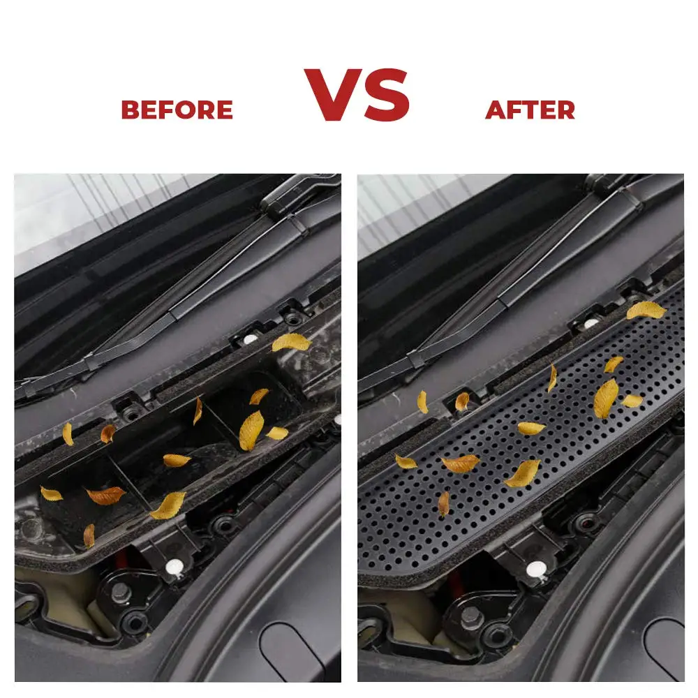 For Tesla Model 3- 적용 공기 흡입구 보호 커버 자동차 공기 환풍구 커버 ABS 검은색 자동차 부품