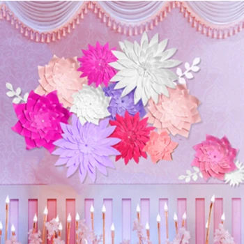 

DIY Paper Flower Backdrop, Wedding Backdrop, 20cm Paper Flowers Kid's Birthday Party Wall Hanging Decor