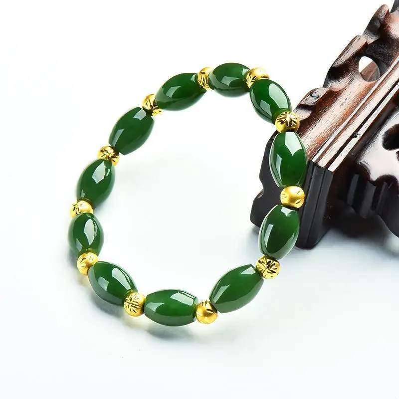Ein Smaragd Burmesische Jadeit Jade Edelsteine Armreif Echt