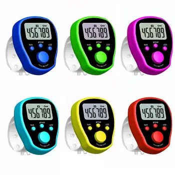 

1pc Finger Counter Chanting LCD Electronic Digital Tally Counter With Time Ring Chanting Register Random Delivery