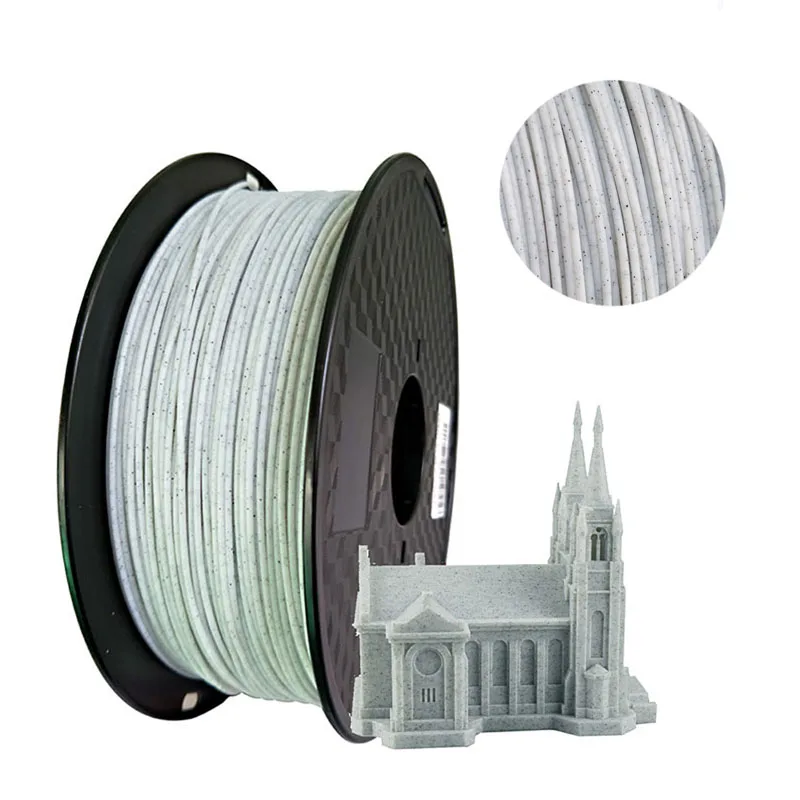 PLA мраморная нить для 3d принтера 1,75 мм 2,85 мм 1 кг каменная проволока текстура рок пластик печатный материал для керамической статуи творчества