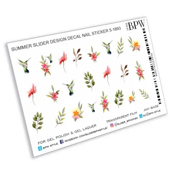 

BPW. style, slider design flowers and hummingbird, sd5-1893