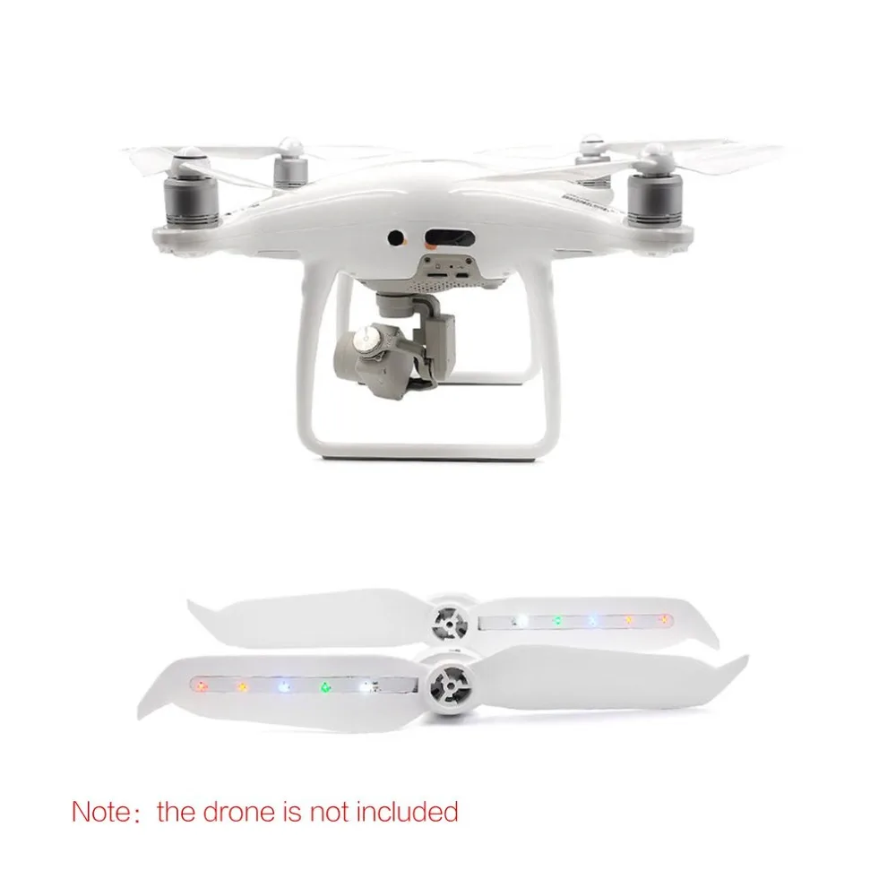

a pair or 2 Pairs Low-Noise 9455 Blades Propellers Quick Release LED Flash CW CCW Props Part for DJI 4/4 Pro Advanced RC Drone