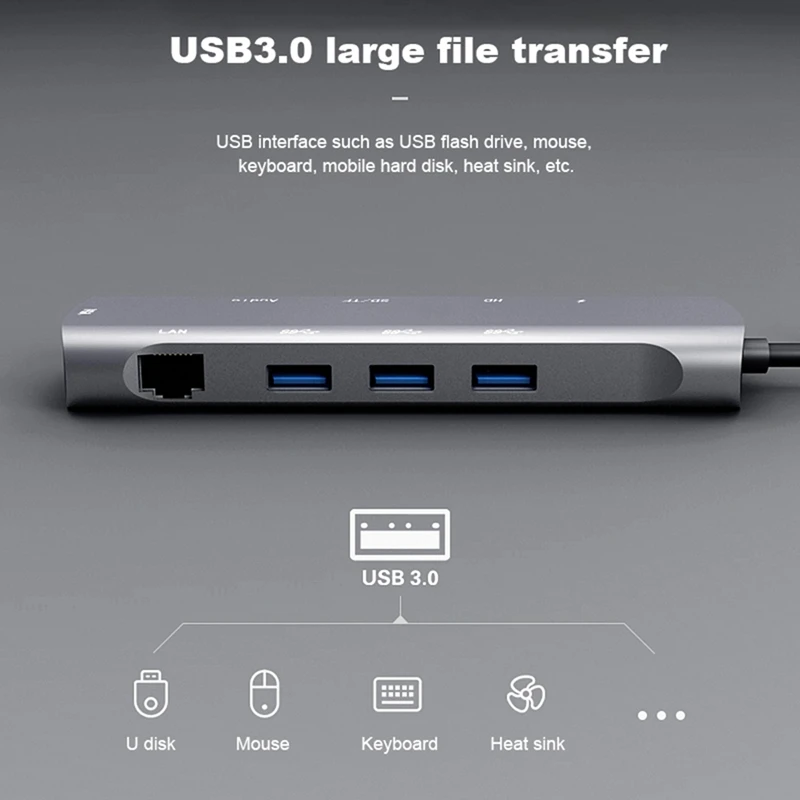 10 в 1 type C к HDMI многофункциональная док-станция для MacBook usb-хаб PD Быстрая зарядка