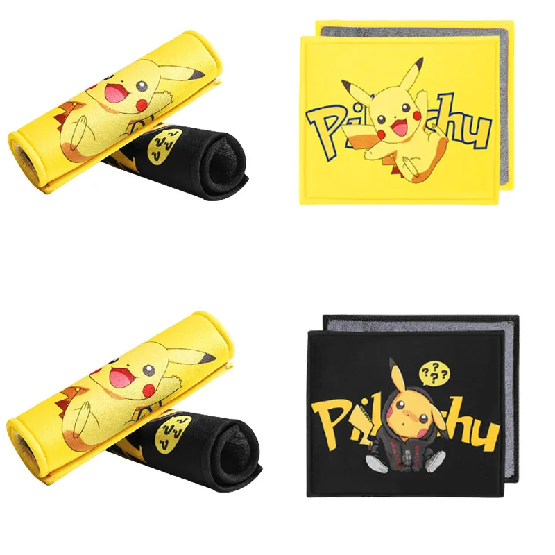 Pokemon Pikachu Car Wash Microfiber Towel Cute Cartoon Washing Drying Cloth Hemming Care Toyota | Спорт и развлечения