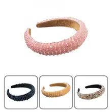 

Popular Hair Band Anti Skid Women Shiny Beaded Headband Hair Hoop Women Headband