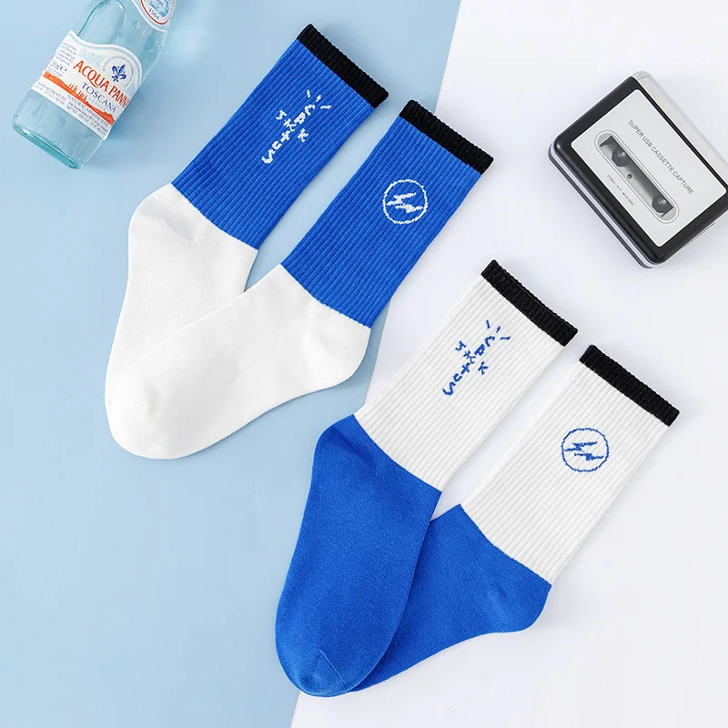 Men socks Travis Scott Skate Crew Socks Men Sport Travis Scott Cactus Jack Bandanas Socks Streetwear Hip Hop gifts for men