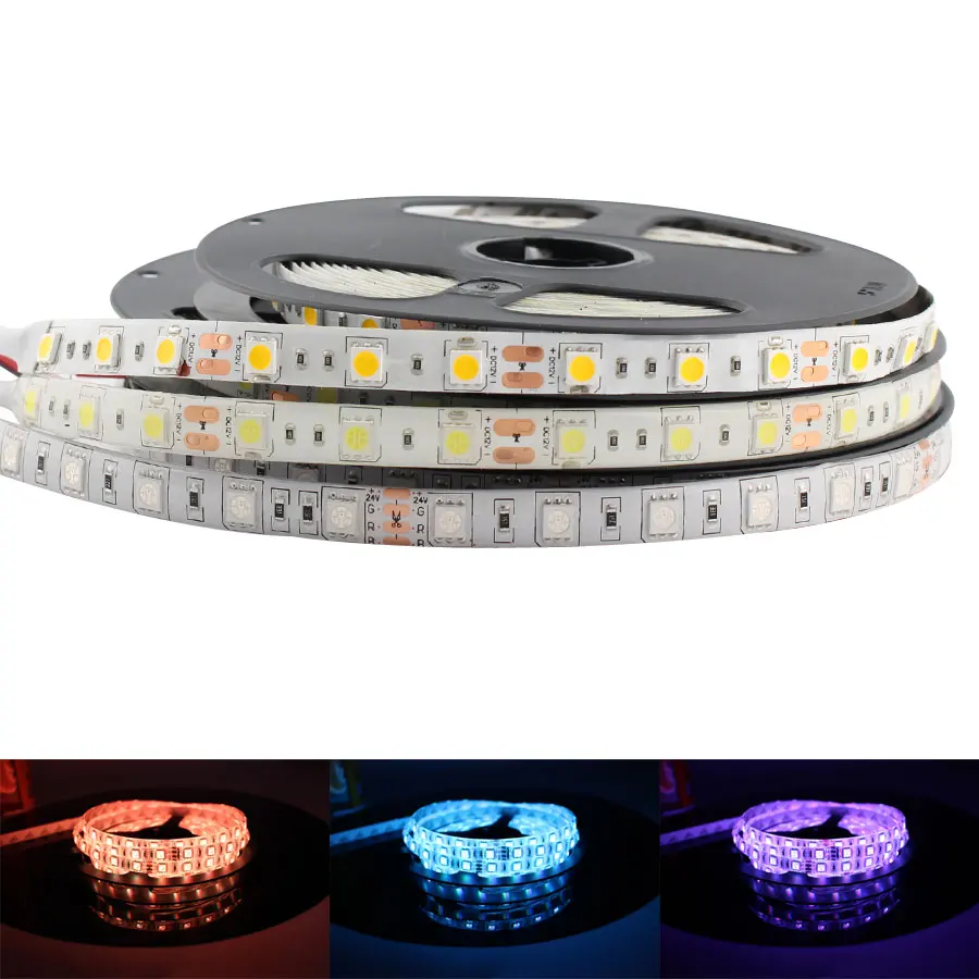 

5V 12V 24V RGB LED Strip Light Waterproof 5050 5M Flexible RGB Led Strip Light 5 12 24 V Tape Led Strip lamp Tv Backlight Ribbon