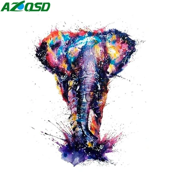 

AZQSD 5D Diamond Painting Mosaic Elephant DIY Needlework Full Square Picture Rhinestones Embroidery Sale Cartoon Home Decor