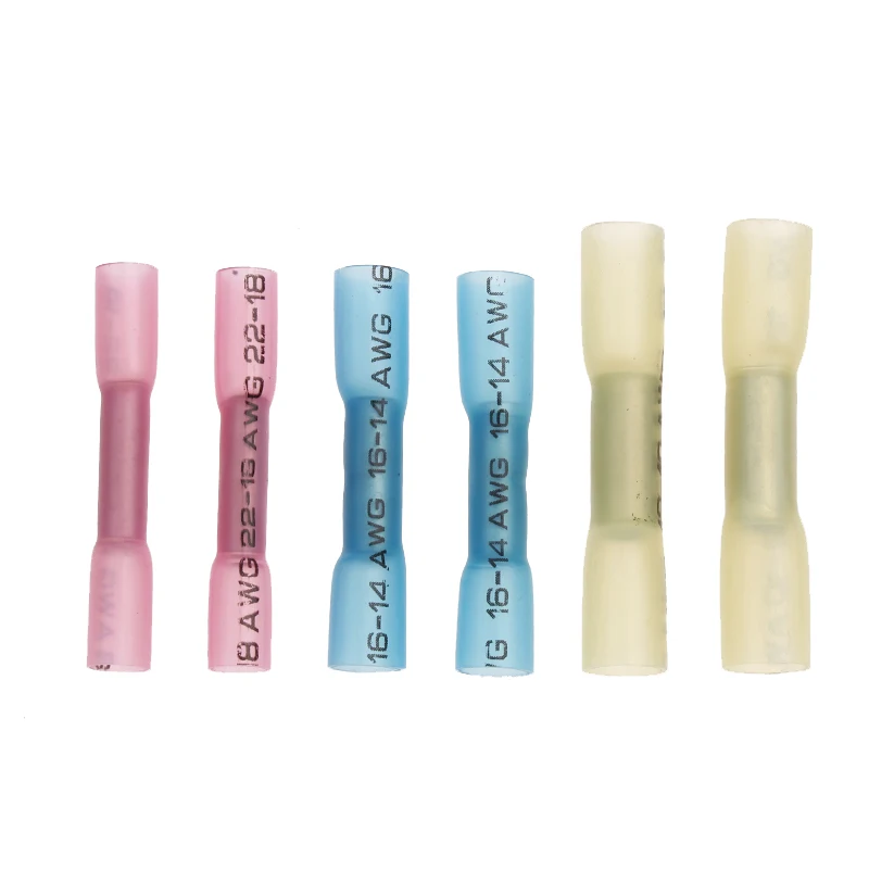 Butt Terminais de manga Terminais de cabo fio impermeável isolados