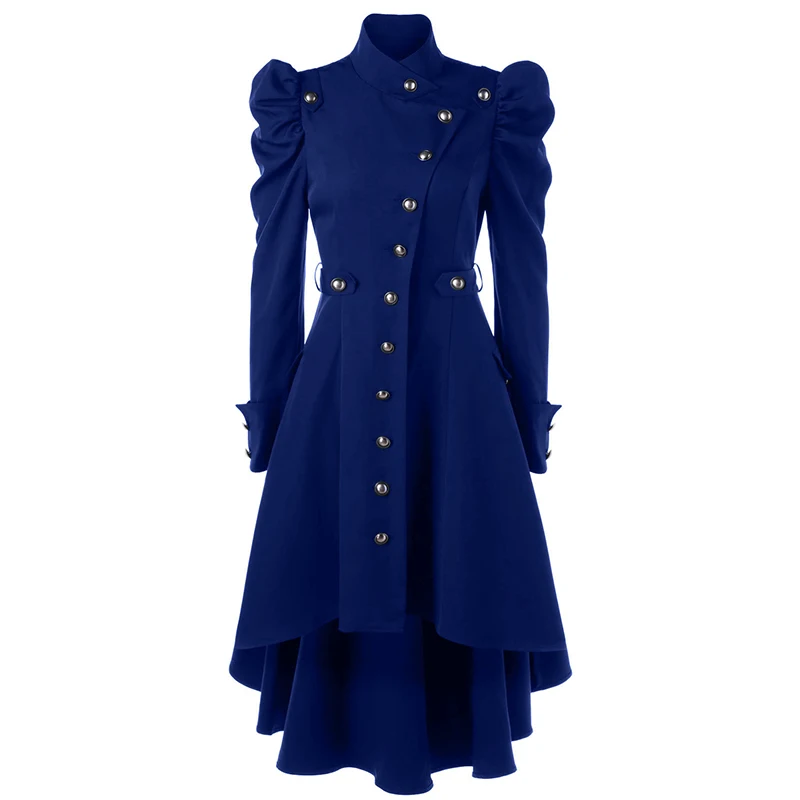 wonderful Wipalo Women 2019 Winter Steampunk Long Coat Gothic Overcoat Ladies Retro Jacket Button Outerwear V