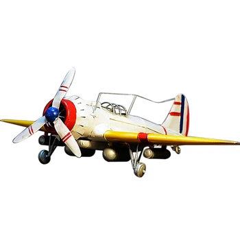

49 X 67 X 19cm Retro Iron Art Fighter Model Airplane Ornament Home Decoration Nordic Style Children Birthdaty Gifts 2020