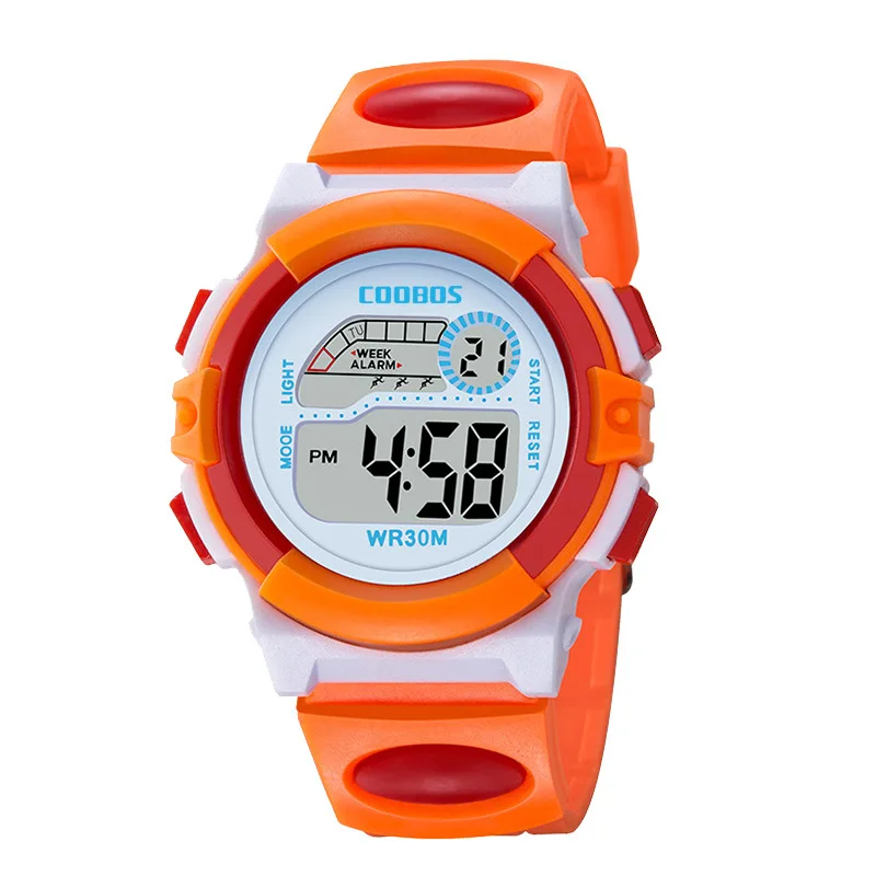 Waterproof Design Kids Watch Cute Pink Girl Digital Sports Led Watch  Date Alarm Week Show Electronic Watch Children Clock reloj
