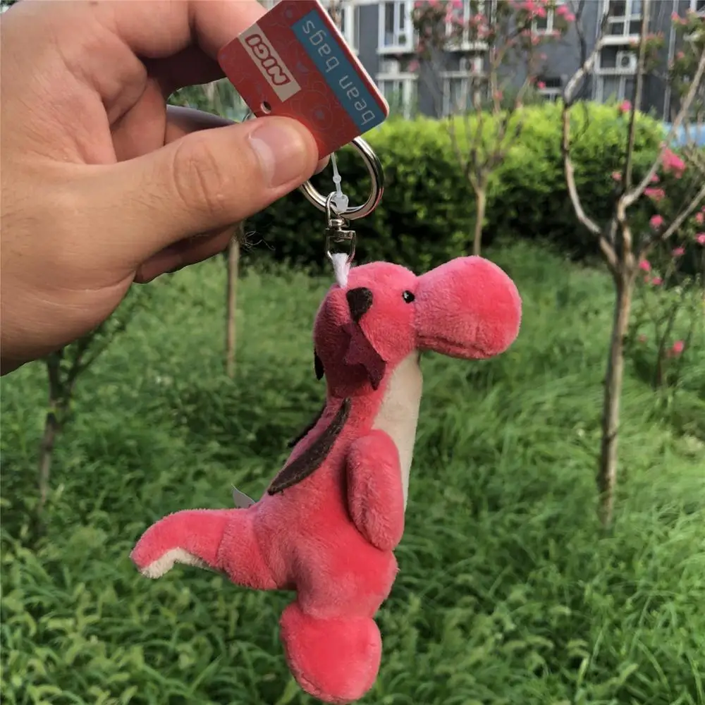 10cm Raccoon, koala, elephant Wolf Anime Keychain Car Key Keychains Key Pendant for Bag Gifts for Women Kids Girls Keychain - Цвет: Зеленый