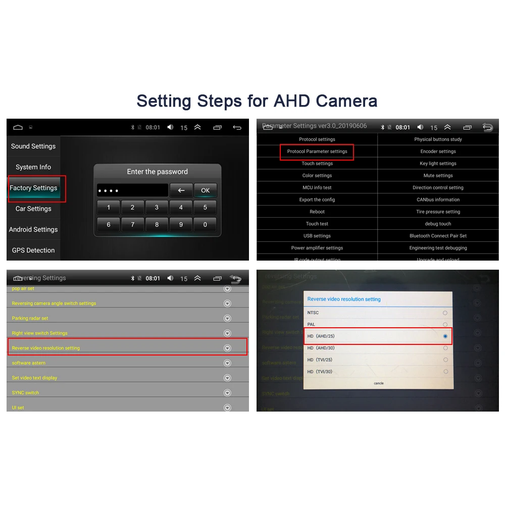 ZhuiHeng Автомобильная камера заднего вида AHD 1080P водонепроницаемая ночного видения