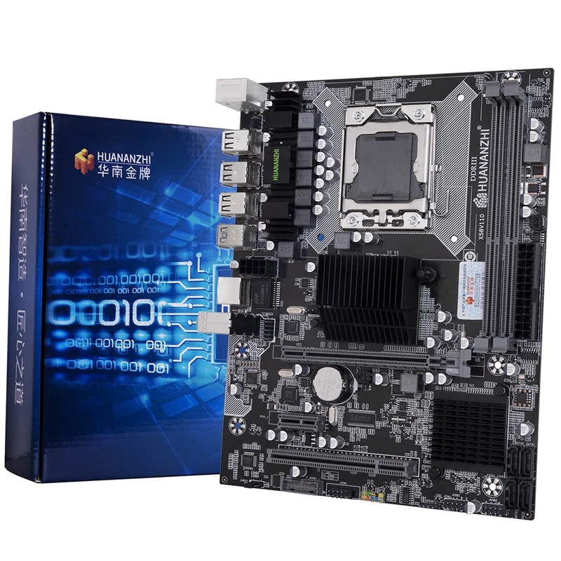HUANANZHI X58-RX3.0 V110 материнская плата X58 для Intel LGA 1366 X5650 X5675 DDR3 1066/1333 МГц 16 Гб PCI-E SATA2.0 USB3.0