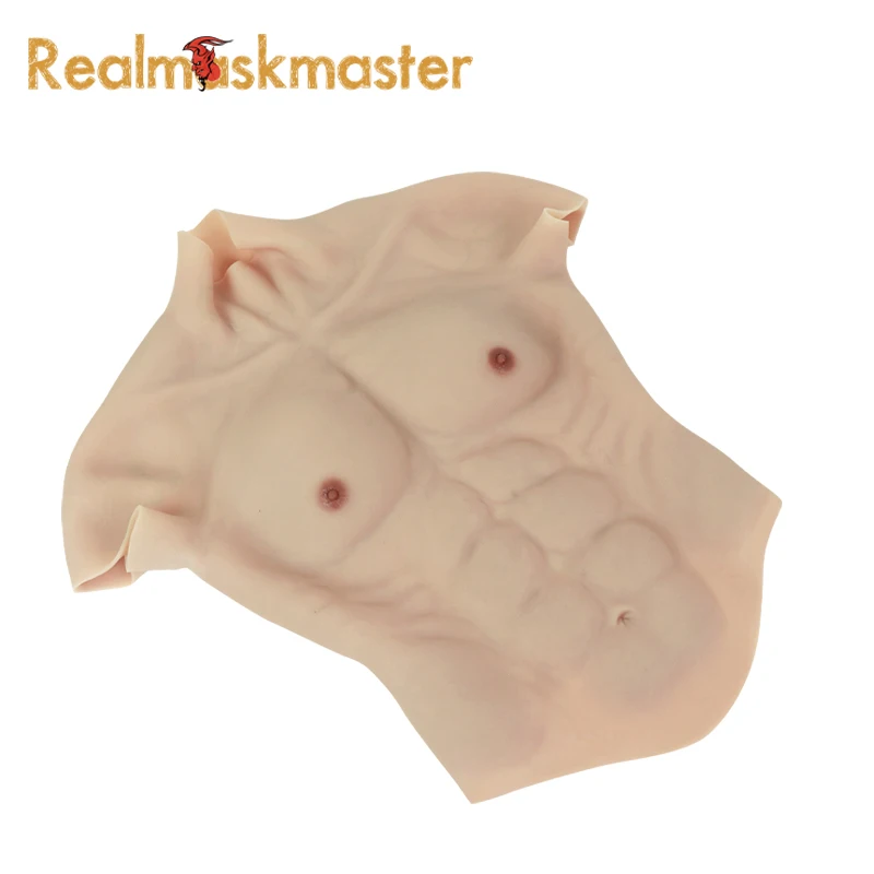 Realmaskmaste искусственные реалистичные фальшивые мускулы для мужчин актер Косплей верхняя часть боди грудные мышцы