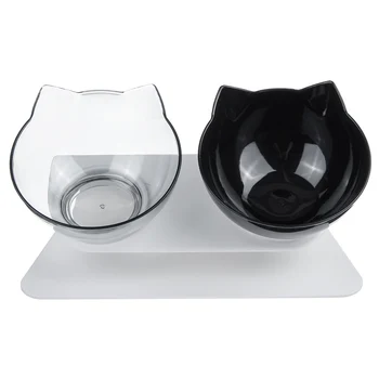 

Non-slip Cat Bowls Double Pet Bowls With Raised Stand Pet Food and Water Bowls For Cats Dogs Feeders Puppy Feeder Bowl Supplies
