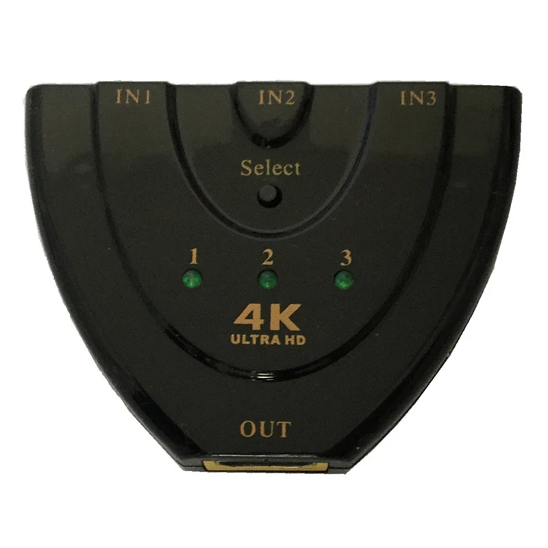 

Hot sale 4Kx2K 3D Mini 3 Port HDMI Switch 1.4b 4K Switcher HDMI Splitter 3 in 1 out Port Hub for DVD HDTV Xbox PS3 PS4 1080P