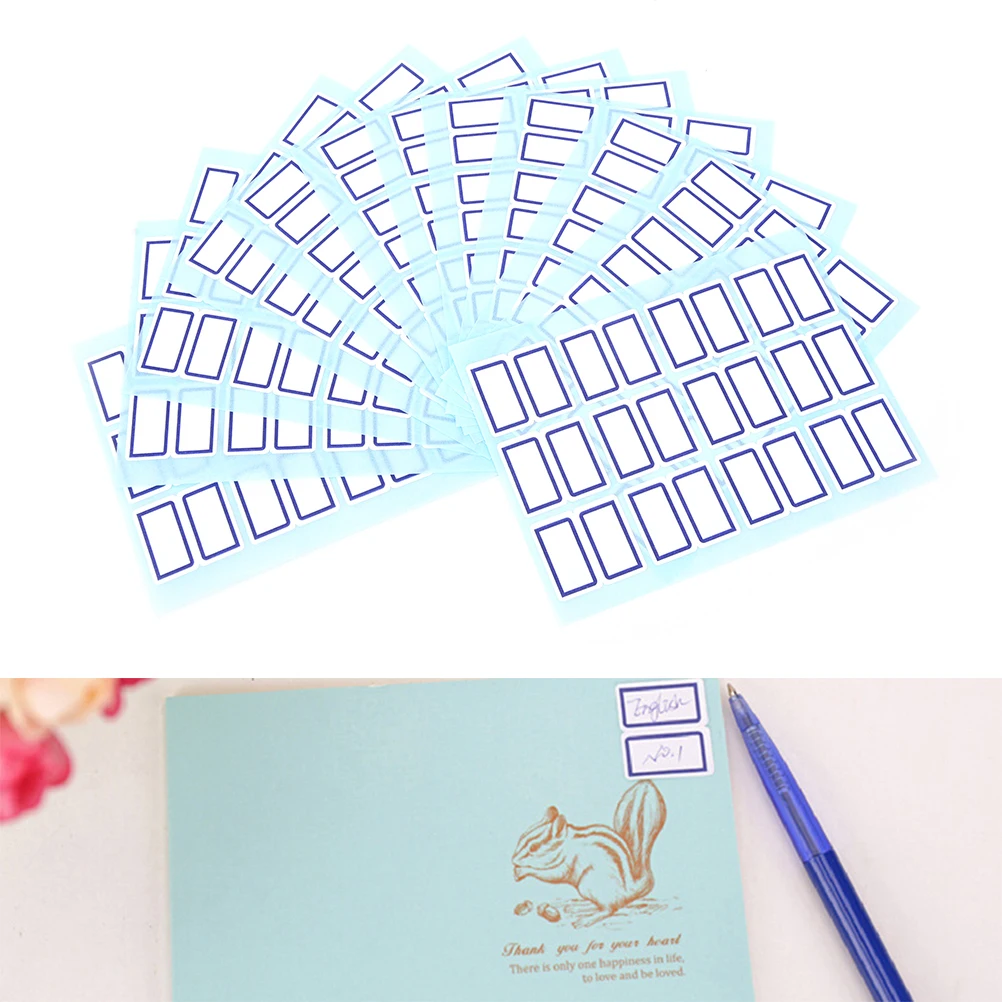 12sheets Self Adhesive Sticky White Label WritableName Stickers Blank Note RS 