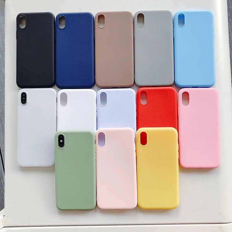 Однотонный мягкий чехол из ТПУ для телефона XIAOMI MI 10X9 S Redmi 8 NOTE 9 Pro MAX силиконовая