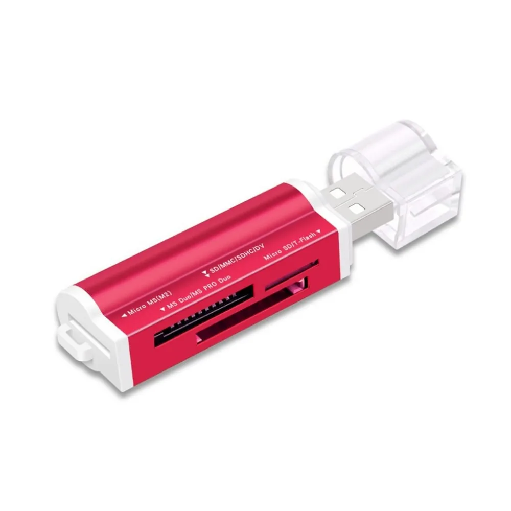 Все в 1 Micro USB считыватель карт памяти многофункциональный USB 2,0 адаптер для Micro-SD TF M2 MS мини-металлический кардридер