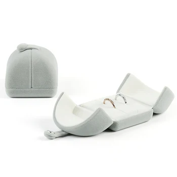 

Pendant Dressing Table Home Desktop Earrings Double Open Dustproof Travel Accessories Gift Package Jewelry Box Ring Case