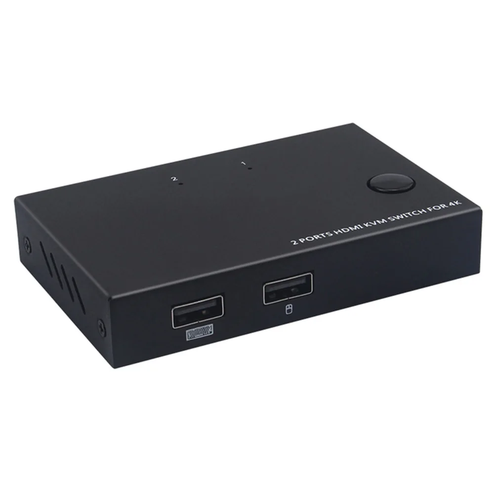 2 порта 4K видео дисплей USB HDMI KVM переключатель сплиттер квм Box для ПК совместное