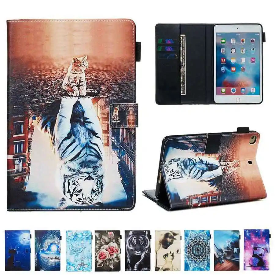 3D Кот Тигр Печатный из искусственной кожи чехол для нового samsung Galaxy Tab S6 10,5 2019 SM-T865 SM-T860 планшет защитный Чехол + пленка + ручка