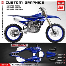 KUNGFU графика Байк наклейки мотокросса наклейка для Yamaha YZ450F YZ 250F 450F(Стиль № YMYZF25194518N010-KO