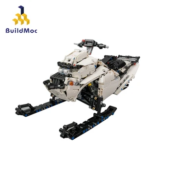 

BuildMOC compatible Technic tech series snow mobile MOC electric remote control building blocks Bricks Gift Kid C252