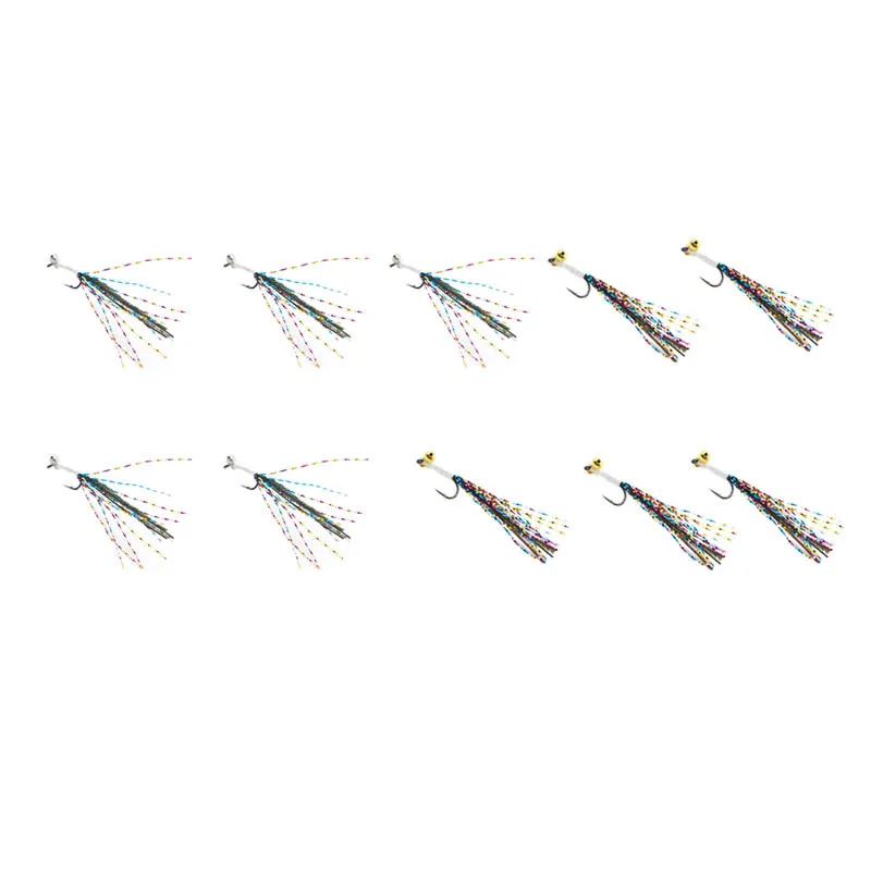 Многоцветный 10pcs Slowly Sinking Salmon Trout Steelhead Minnow Fly Fishing Flies Fishhook Registered Logistics Wholesale#W#4U08 - Цвет: Многоцветный