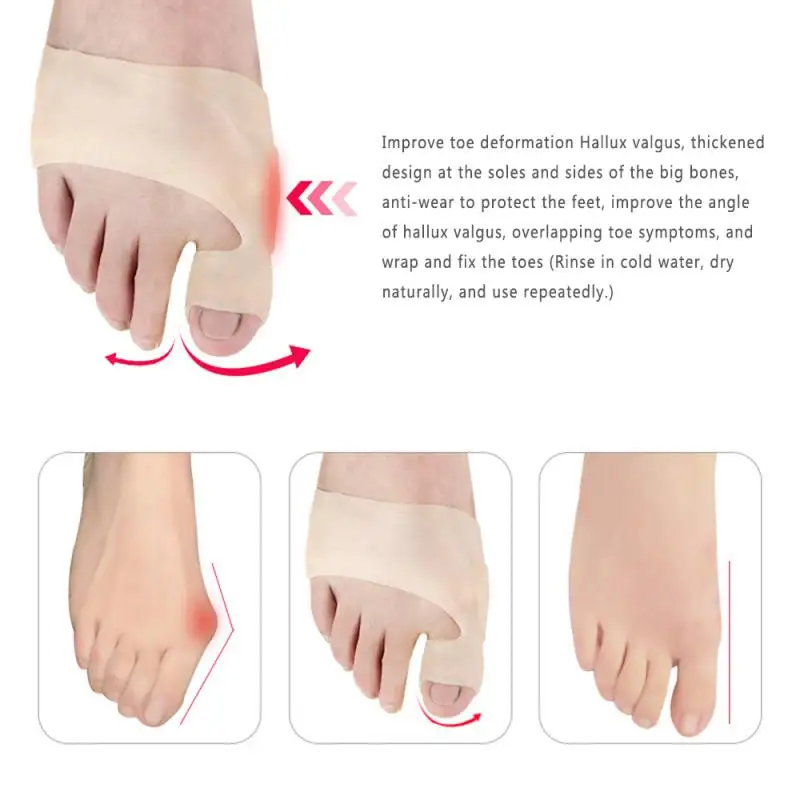 Big Bone Orthopedic Bunion Correction Pedicure Socks Silicone Hallux Valgus Corrector Braces Toes Separator Feet Care Tool TSLM1