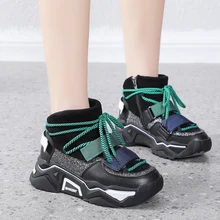 Популярная женская обувь, увеличивающая рост спортивная обувь на платформе удобная легкая обувь женская дышащая обувь deportivas mujer