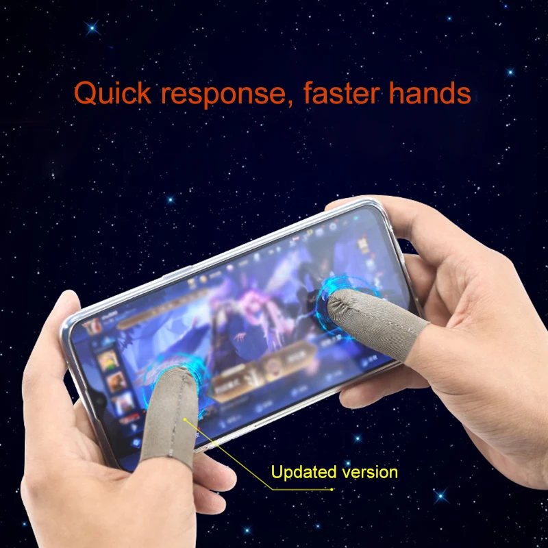 Игровые перчатки для пальцев, игровой контроллер, защита от пота, не царапается, чувствительный дышащий нейлоновый сенсорный экран для мобильного телефона